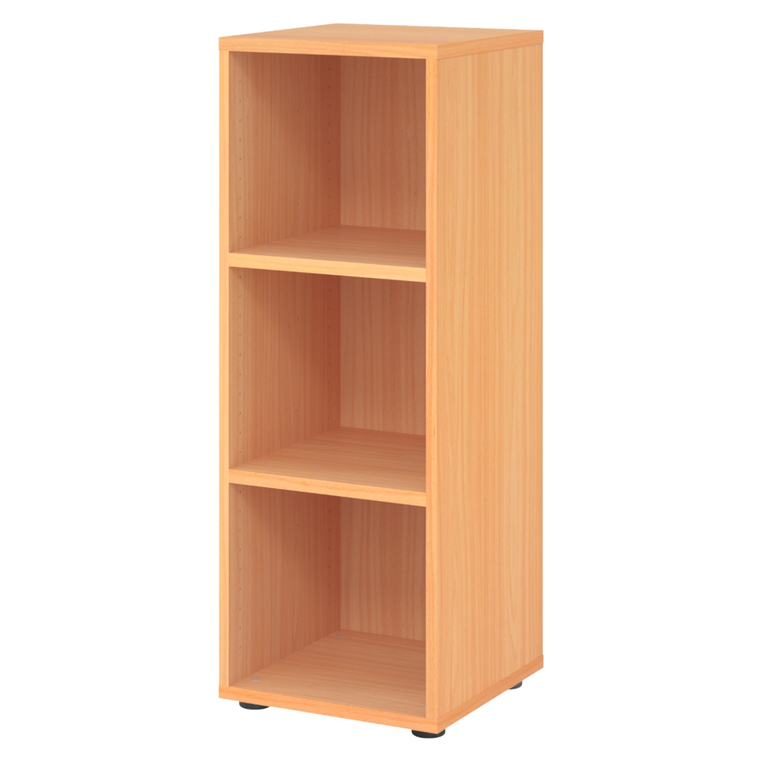 bümö Aktenregal smart Regal, Büroregal - 3 Ordnerhöhen, Dekor: Buche