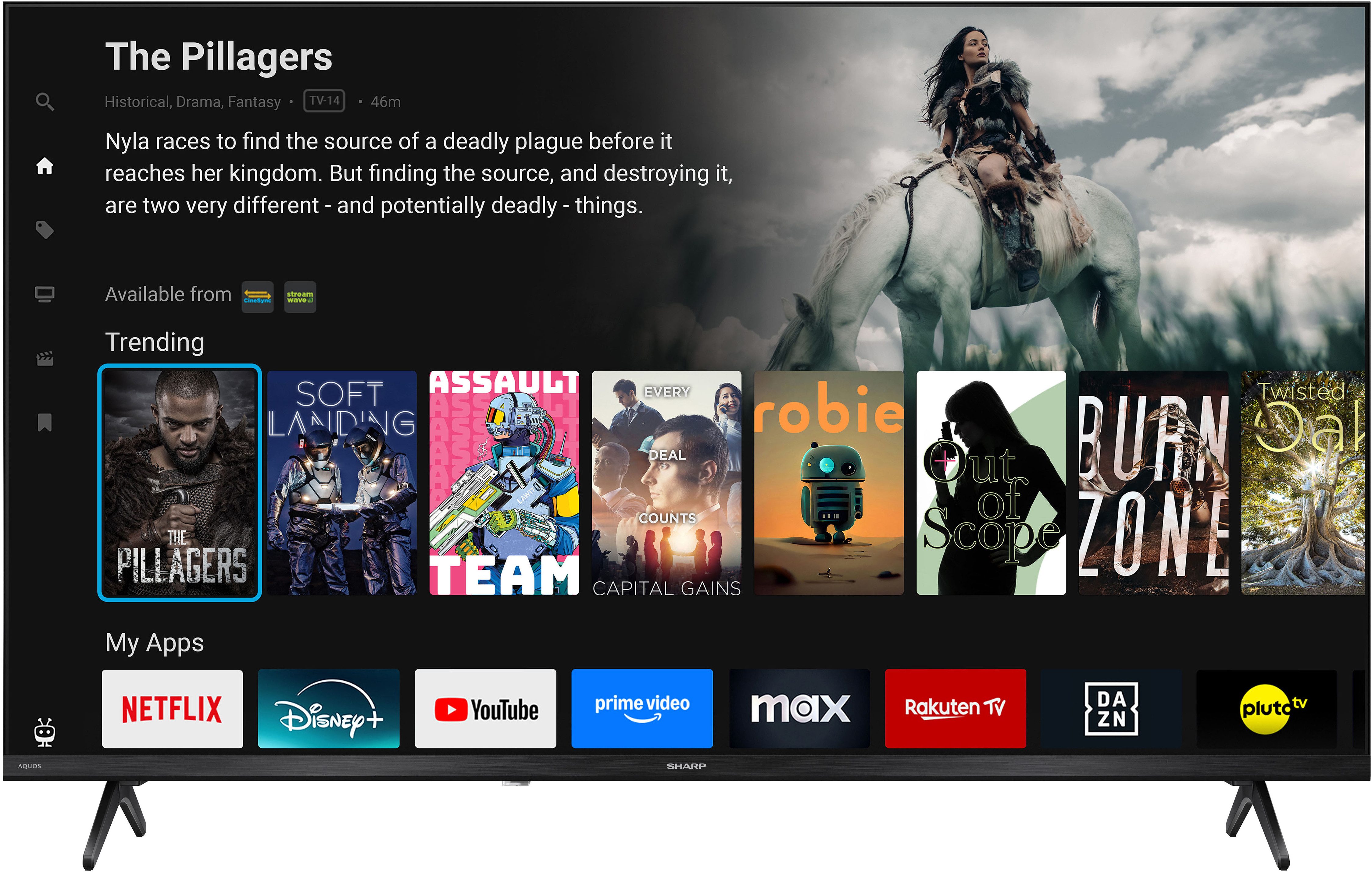 Sharp 2T-C40HE3x QLED-Fernseher (101 cm/40 Zoll, Full HD, Smart-TV)