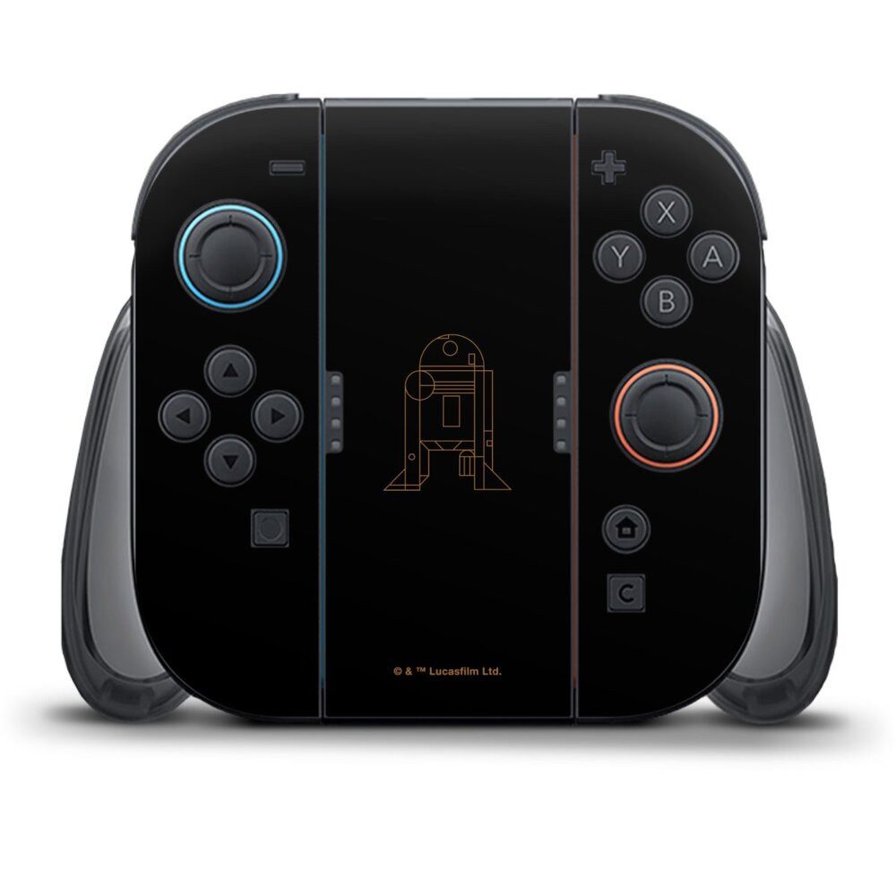 DeinDesign Konsolen-Cover Star Wars R2D2 Fanartikel R2D2 Line Art, Nintendo Switch 2 Controller Skin Aufkleber Sticker Folie