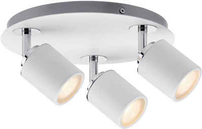 Paulmann LED Deckenleuchte, ohne Leuchtmittel, GU10, 3er-Spot Gu10 Weiß/Chrom Tube ohne Leuchtmittel, max. 10W