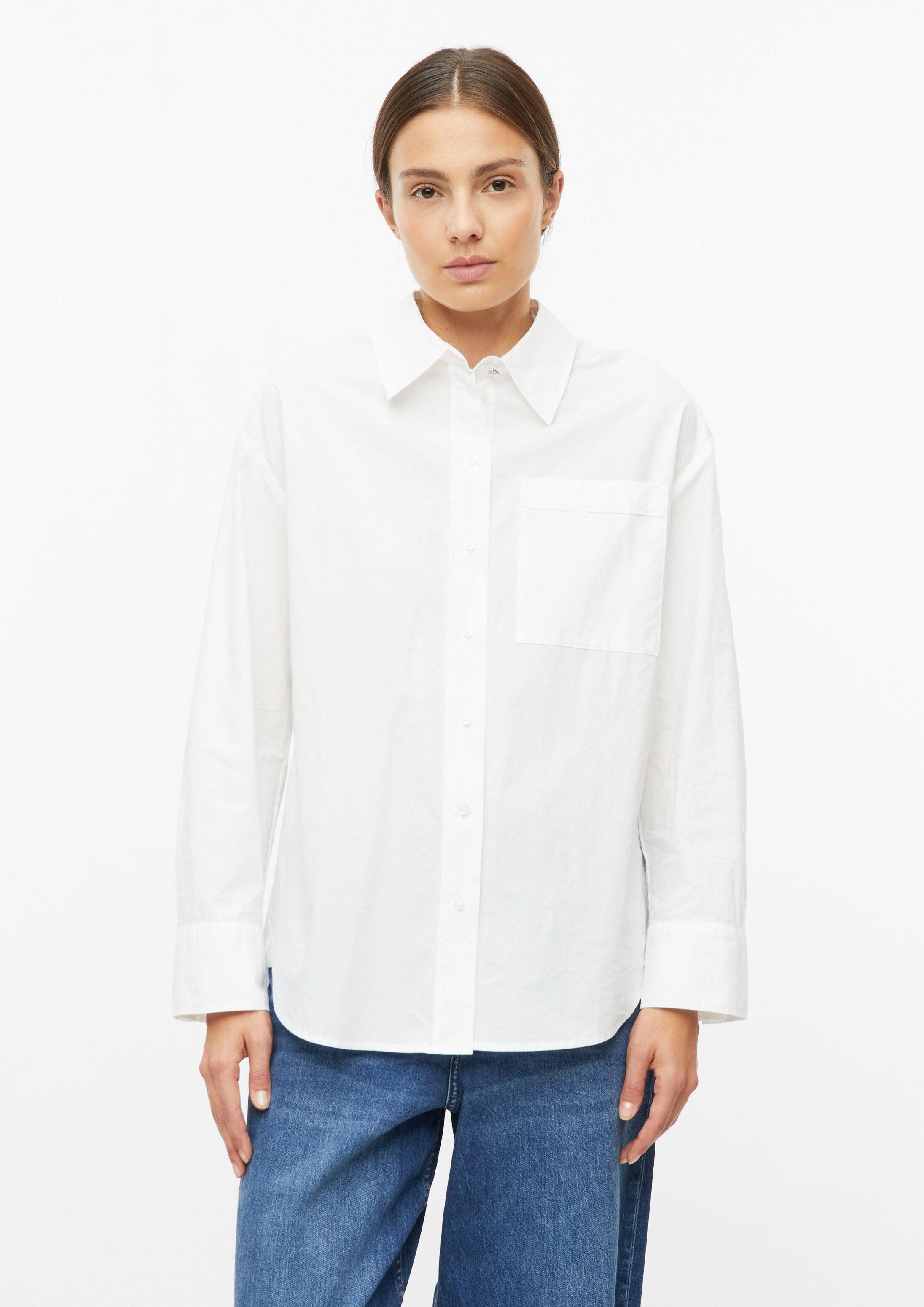 s.Oliver Langarmbluse Bluse Poplin-Bluse mit Brusttasche
