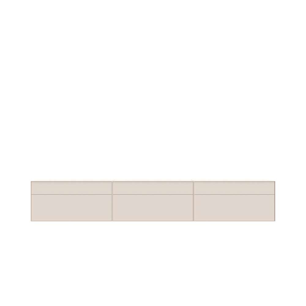 LeGer Home by Lena Gercke Lowboard Essentials, TV-Board, TV-Kommode, TV-Schrank, TV-Möbel (3 St), Breite: 333 cm, UV lackiert, Push-to-open-Funktion