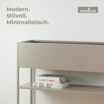 osoltus Raumteiler osoltus Pflanzkasten Raumteiler cube warmgrey grau Konsole 80cm