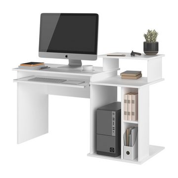 Vicco Computertisch Schreibtisch Arbeitstisch JAN Weiß