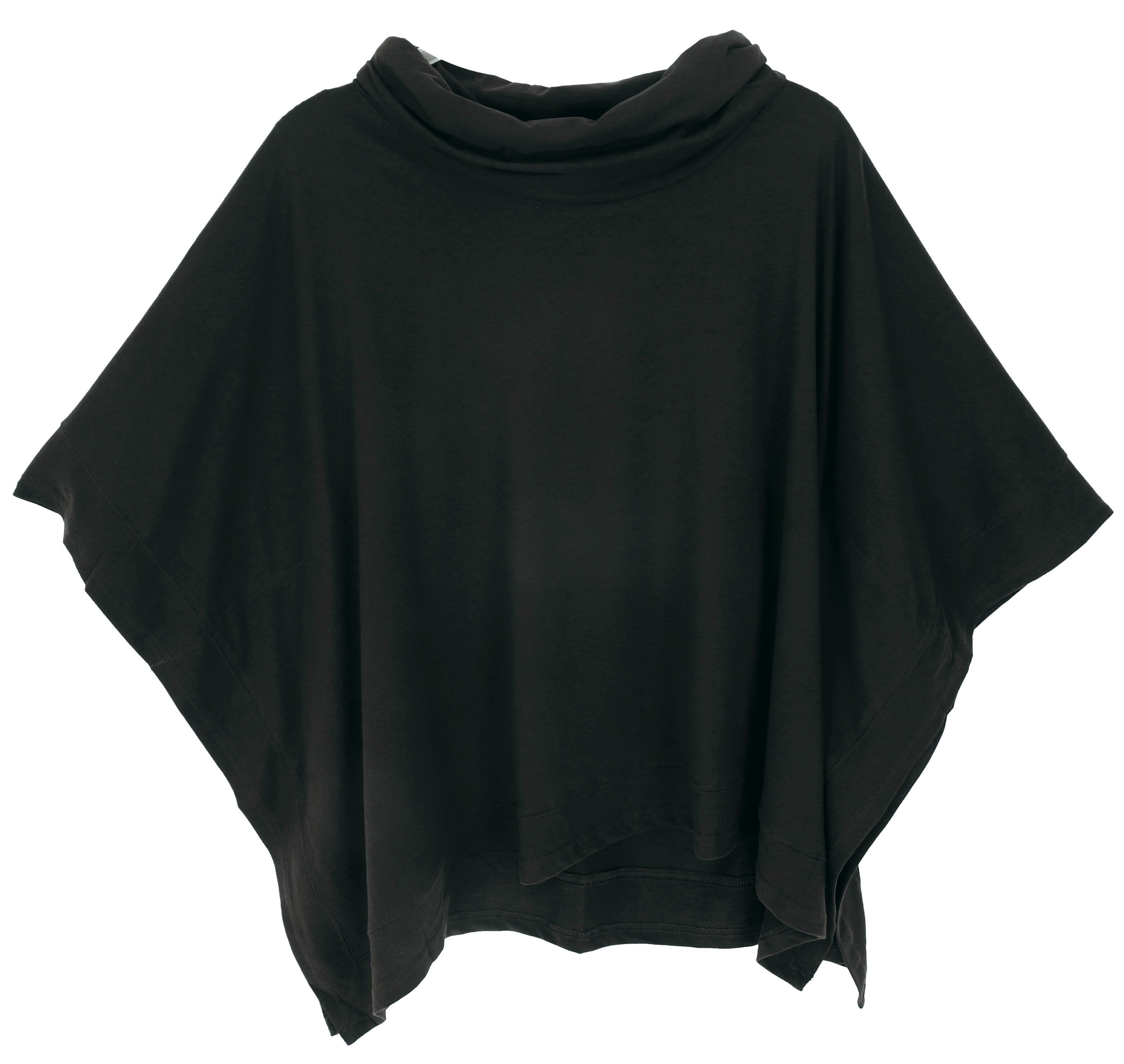 Guru-Shop Longsleeve Ponchoshirt mit Schalkragen, Plus size Shirt.. alterna günstig online kaufen