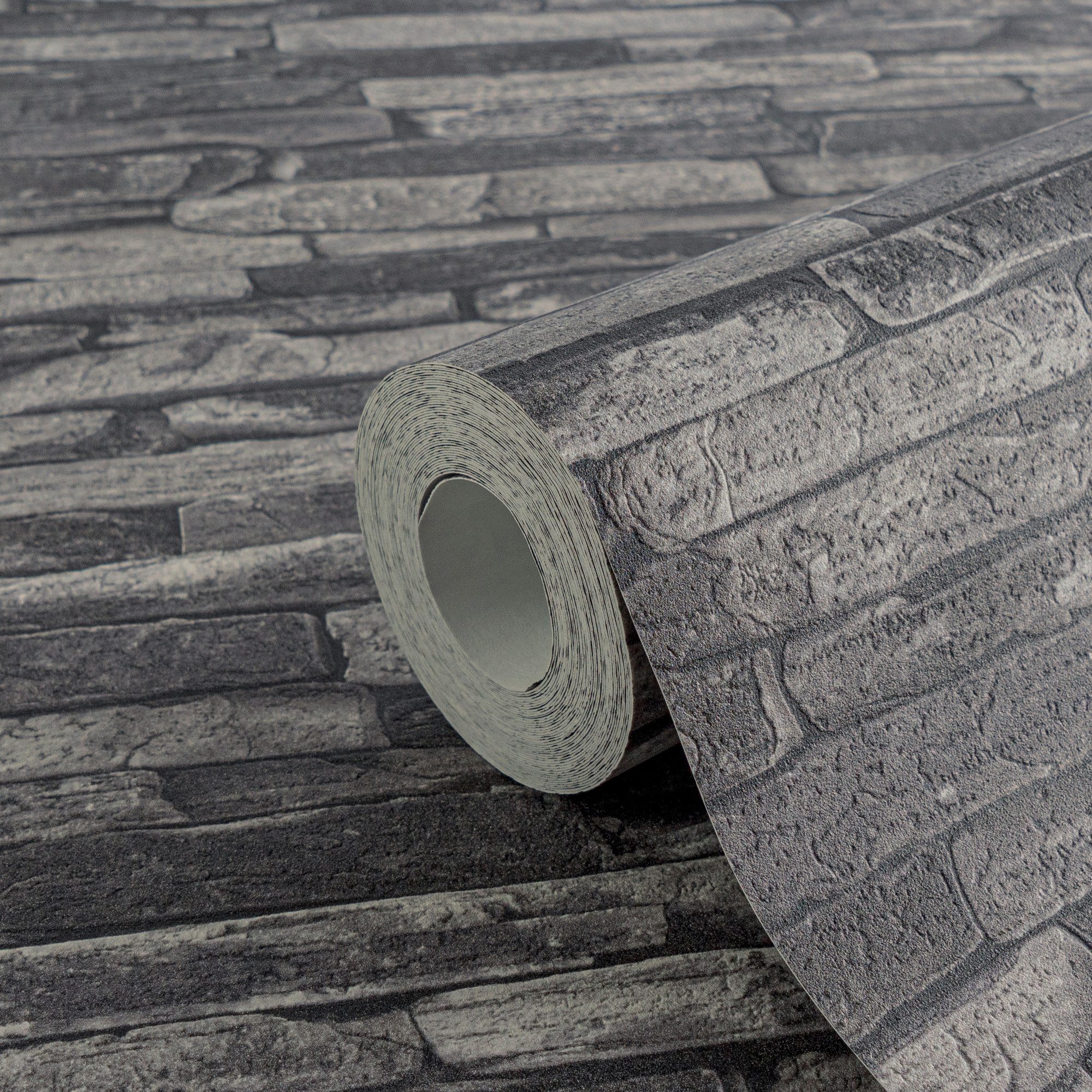 living walls Vliestapete Best of Wood`n Stone 2nd Edition, glatt, Motiv, Steinoptik, gemustert, Modern Tapete Stein Tapeten Wohnzimmer Schlafzimmer Flur Design Optik