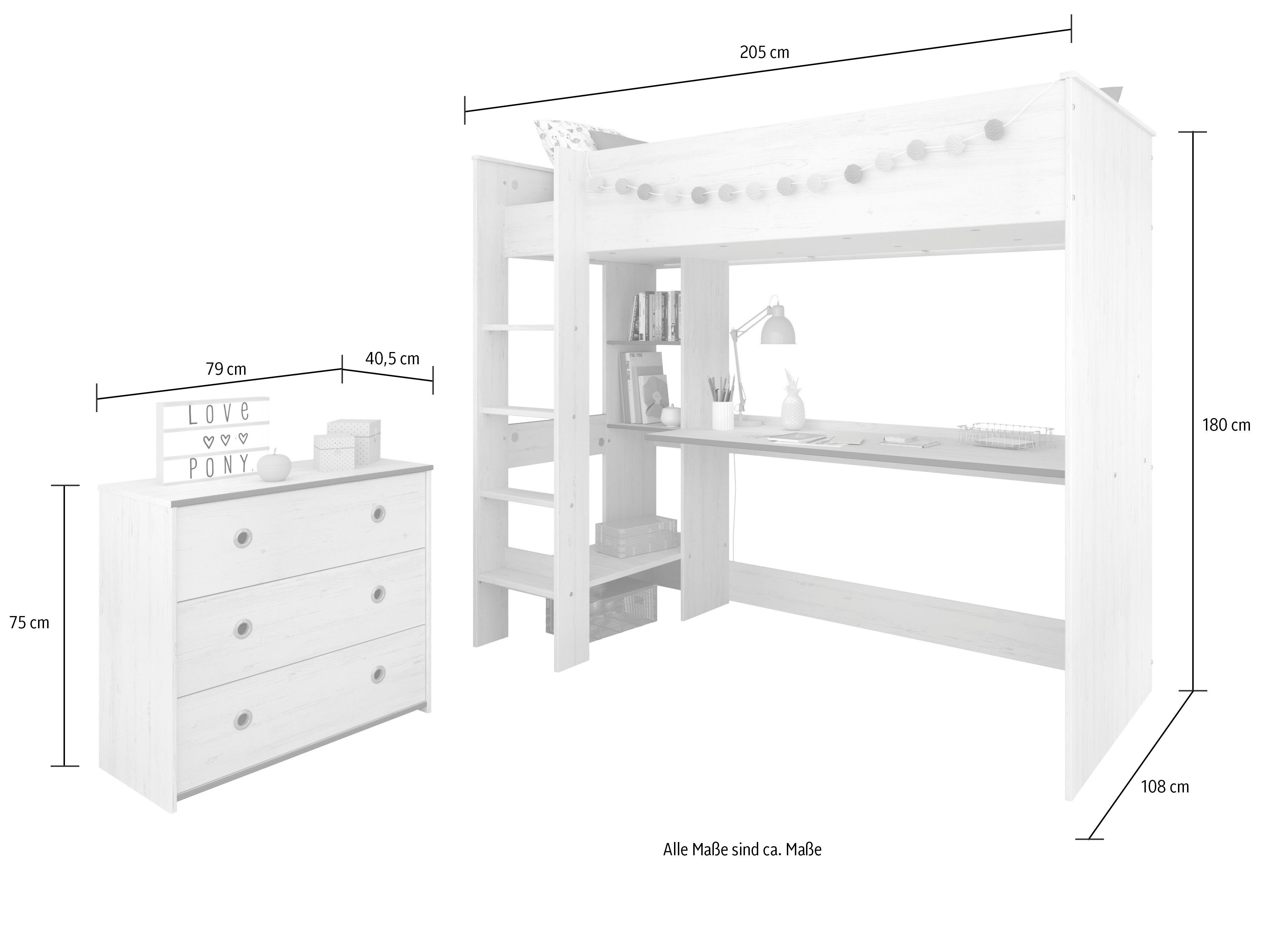 Parisot Youth Bedroom Set Smoozy_29, (2-piece)