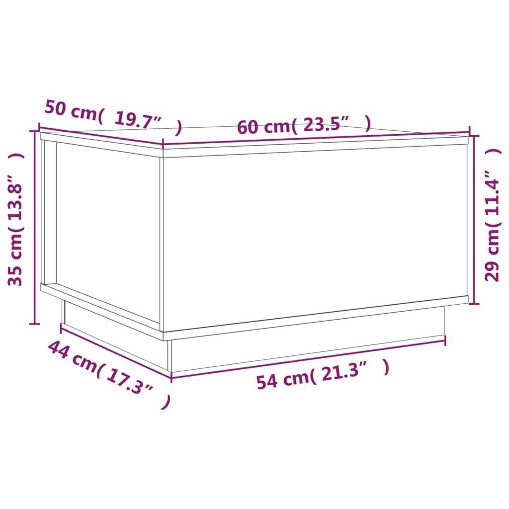 Couchtisch Massivholz | vidaXL Honigbraun Honigbraun 60x50x35 Honigbraun Kiefer (1-St) Couchtisch cm