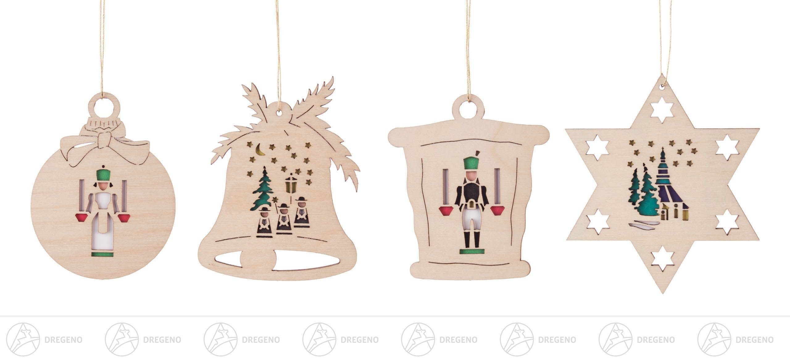 Dregeno Erzgebirge Christbaumschmuck Baumschmuck Behang Erzgebirgsfiguren (4) Breite x Höhe x Tiefe 9
