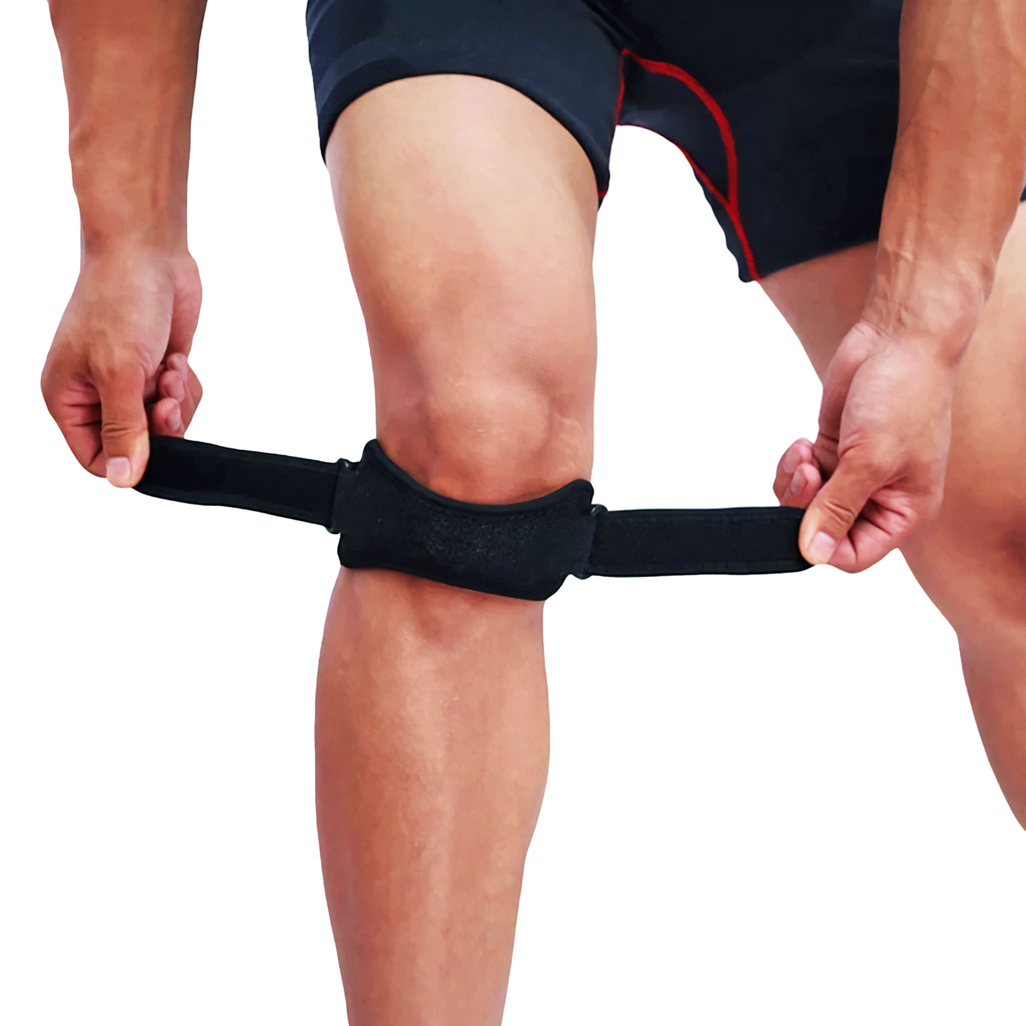 shapevital.de Patellabandage SHAPEVITAL Patellabandage Vital-Pro - Kniebandage mit Silikoneinlage, individuell anpassbar mit starkem Klettverschluss