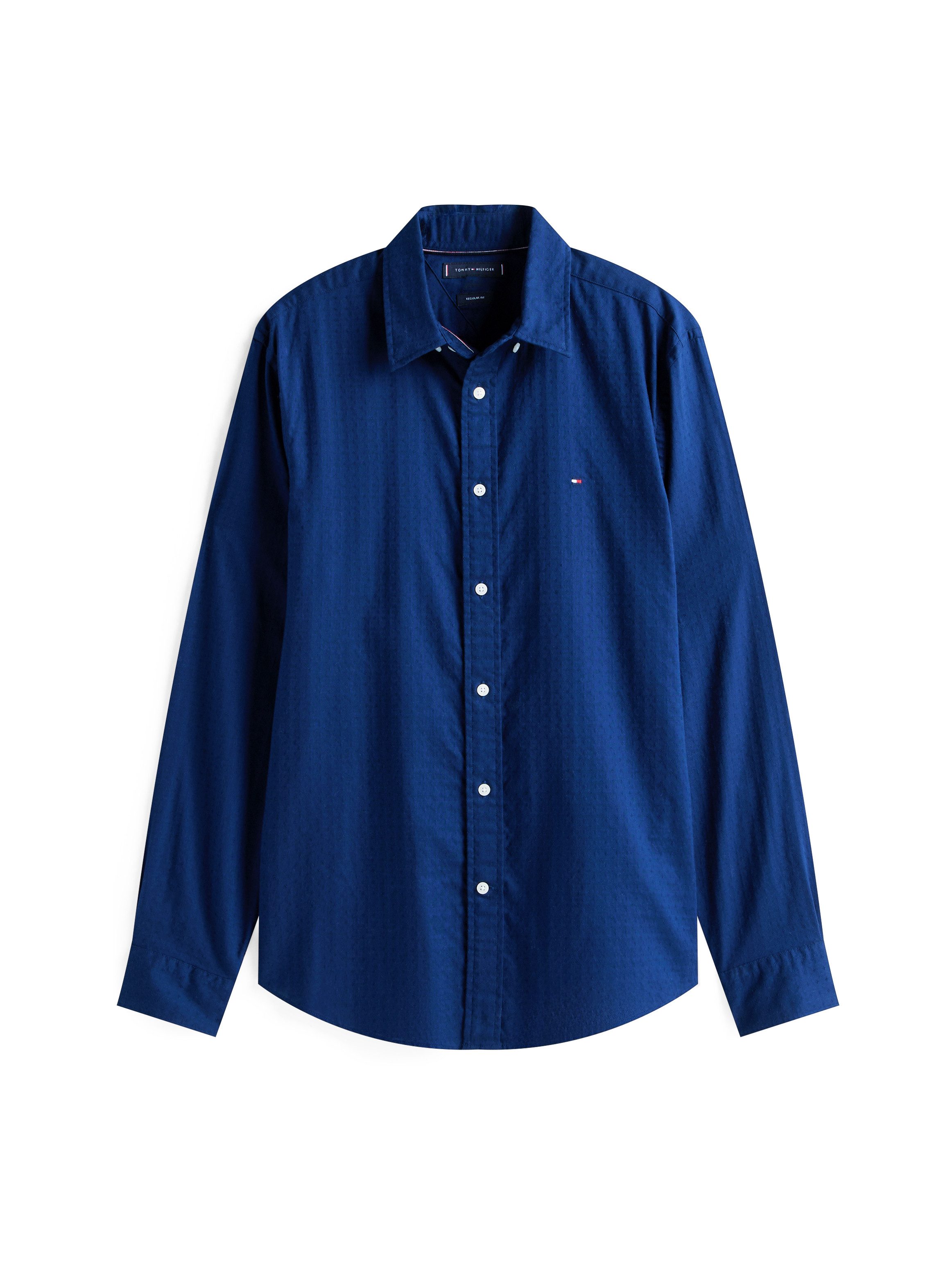 Tommy Hilfiger Langarmhemd DOBBY STRUCTURE Regular Fit SHIRT
