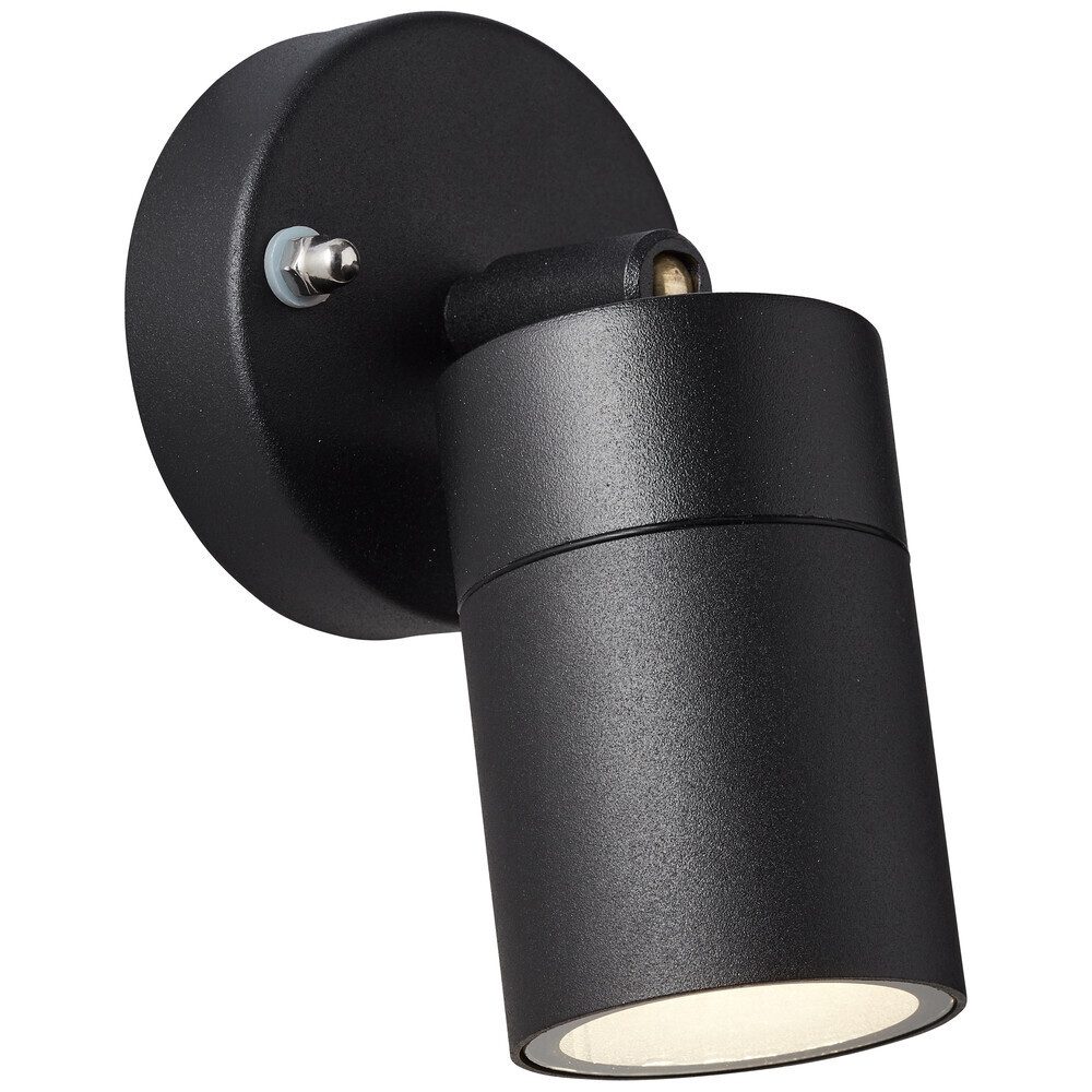 Gartenstrahler Glas, schwarz, Einbau, 10W, IP44, wassergeschützt, G, L89mm