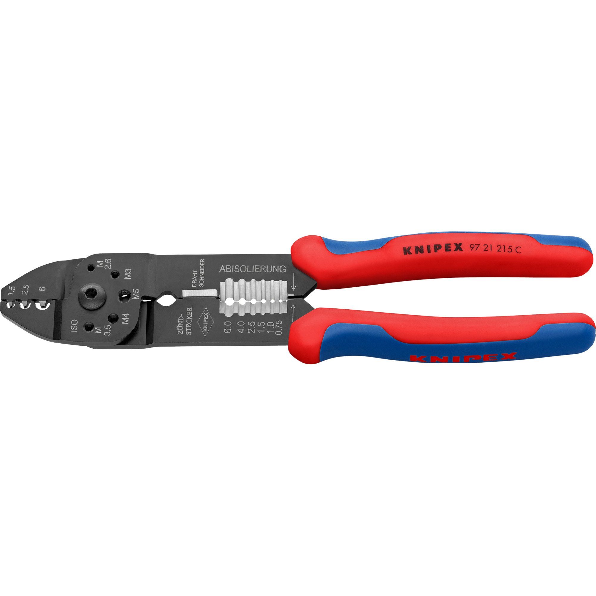 Knipex Greifzange KNIPEX Crimpzange 97 21 215 C, (Abisolieren