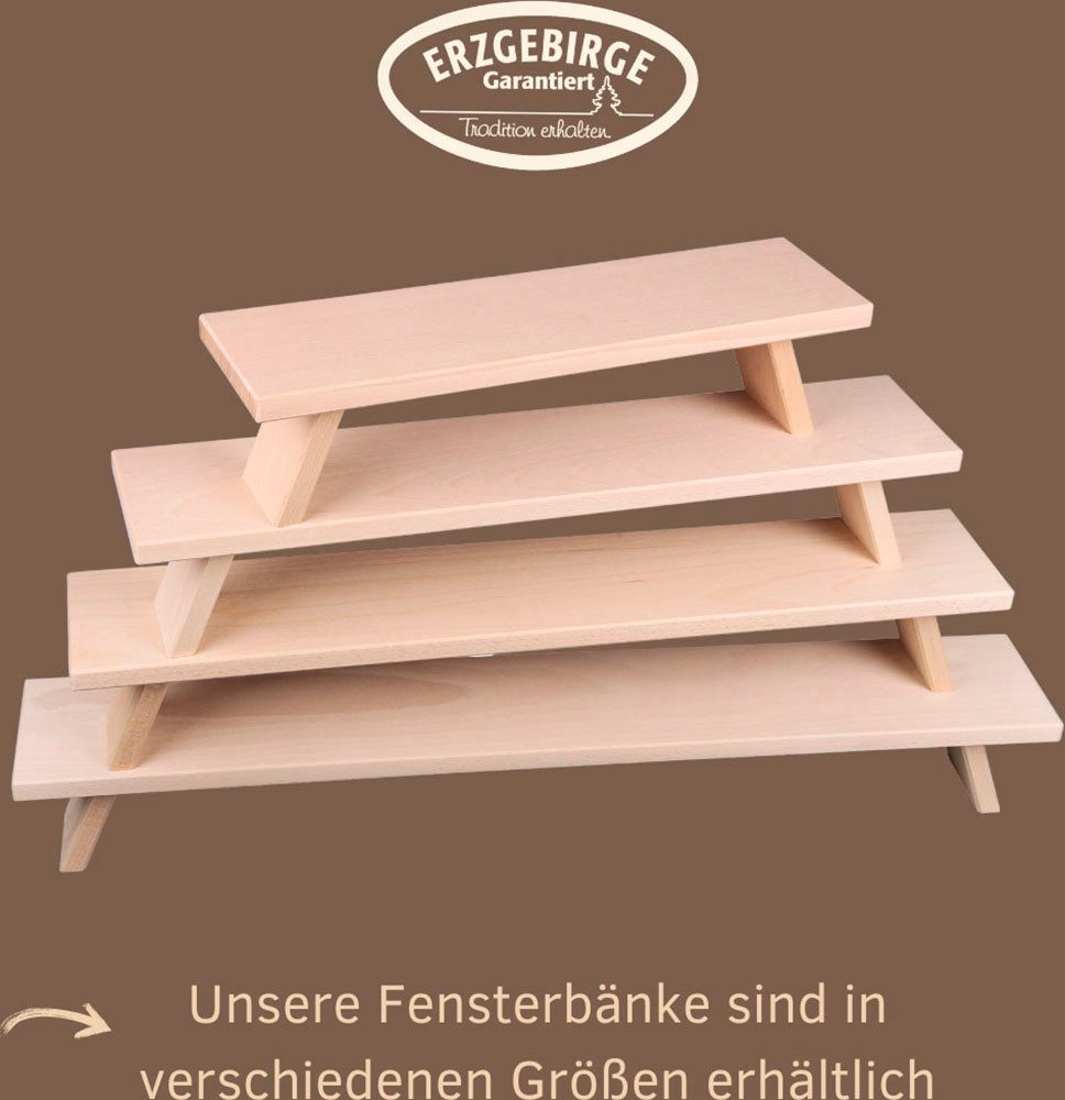 Weigla Schwibbogen-Fensterbank Weihnachtsdeko, Made in Germany (1-tlg), aus Buchenholz, Tiefe ca. 7,5 cm