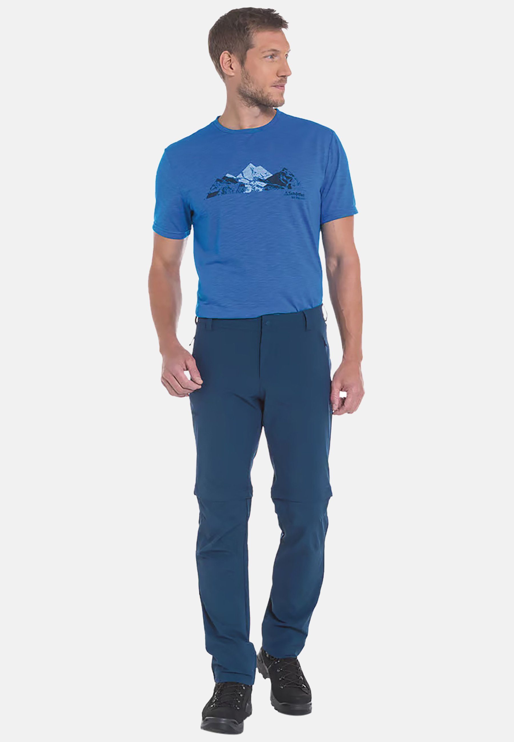 Schöffel Off blau Zip Folkstone Cargohose (1-tlg)