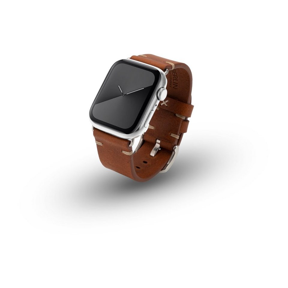 JT Berlin Smartwatch-Armband Alex II Vintage, [Apple Watch Ultra / (45mm /  44mm / 42mm) Ersatz-Armband Leder]