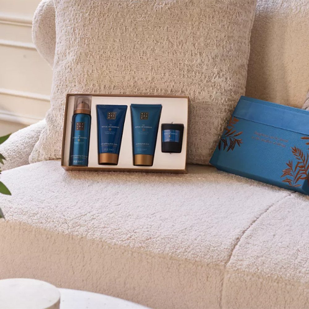 Rituals Pflege-Geschenkset Luxus-Pflegeset Limited Edition Hammam Geschenkset S 2025, 4-tlg., 4-teiliges Pflegeset mit Duschschaum, Lotion, Körperpeeling & Öl