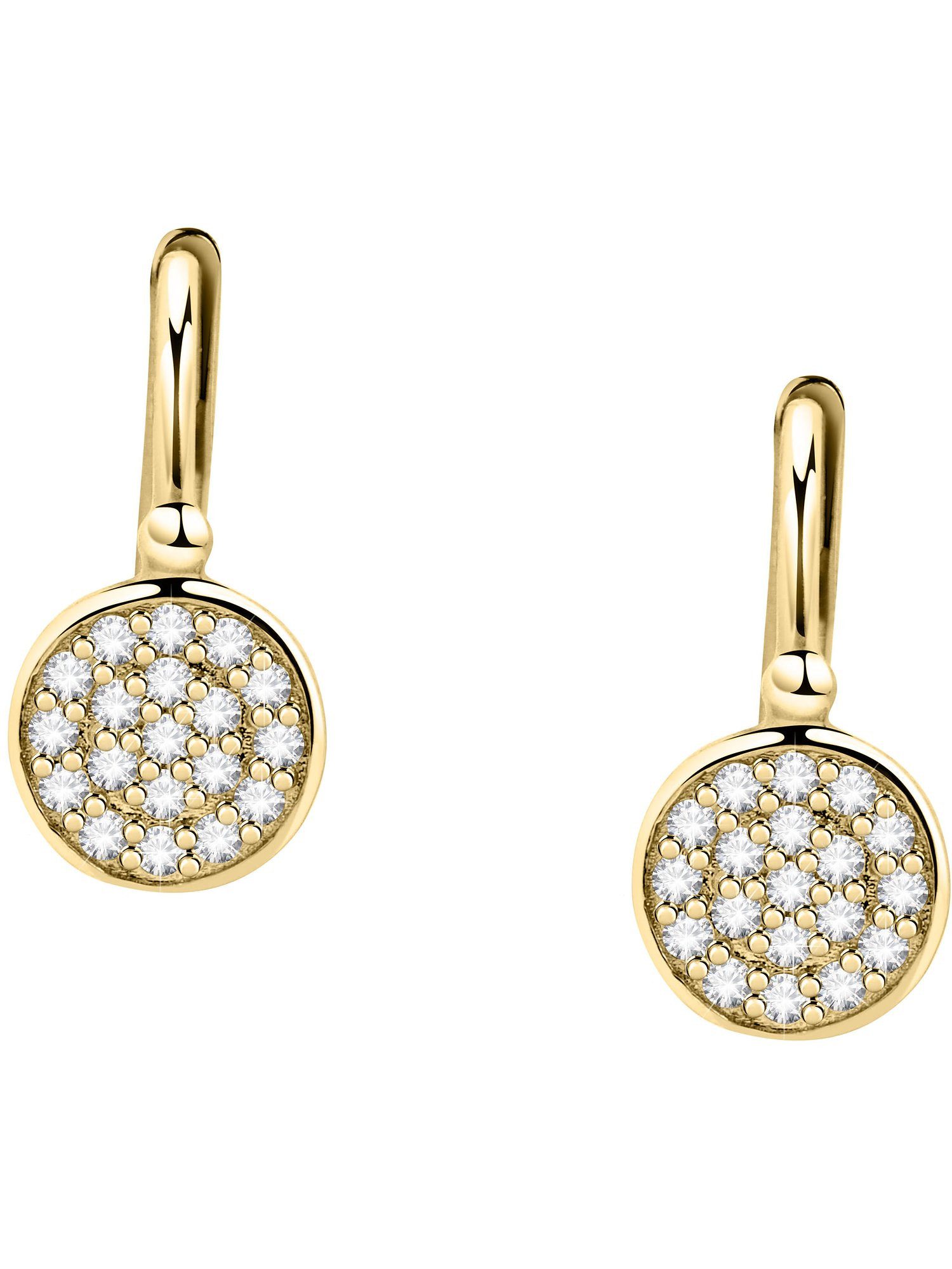 FAVS Paar Ohrstecker FAVS Damen-Ohrhänger 375er Gelbgold 38 Zirkonia