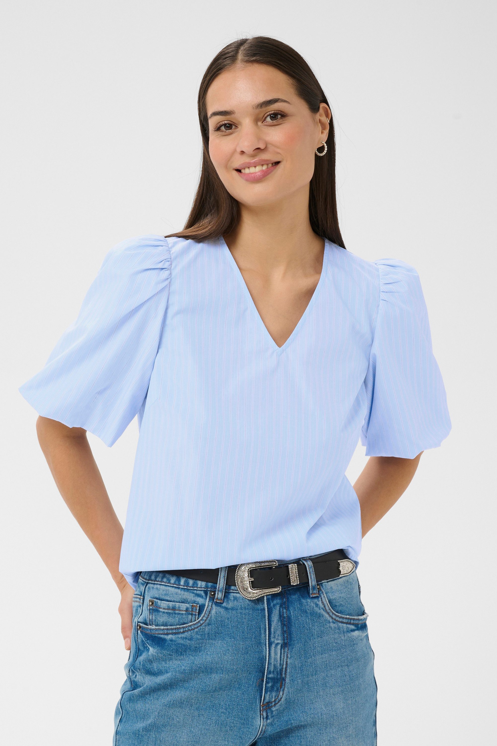 KAFFE Kurzarmbluse Kurzarm-Bluse KAjosie günstig online kaufen