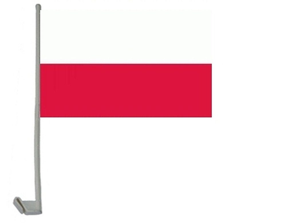 trends4cents Flagge Autoflagge 30 x 40 cm Auto Flagge Fahne Autofahne Fensterflagge (Polen), Autofahne