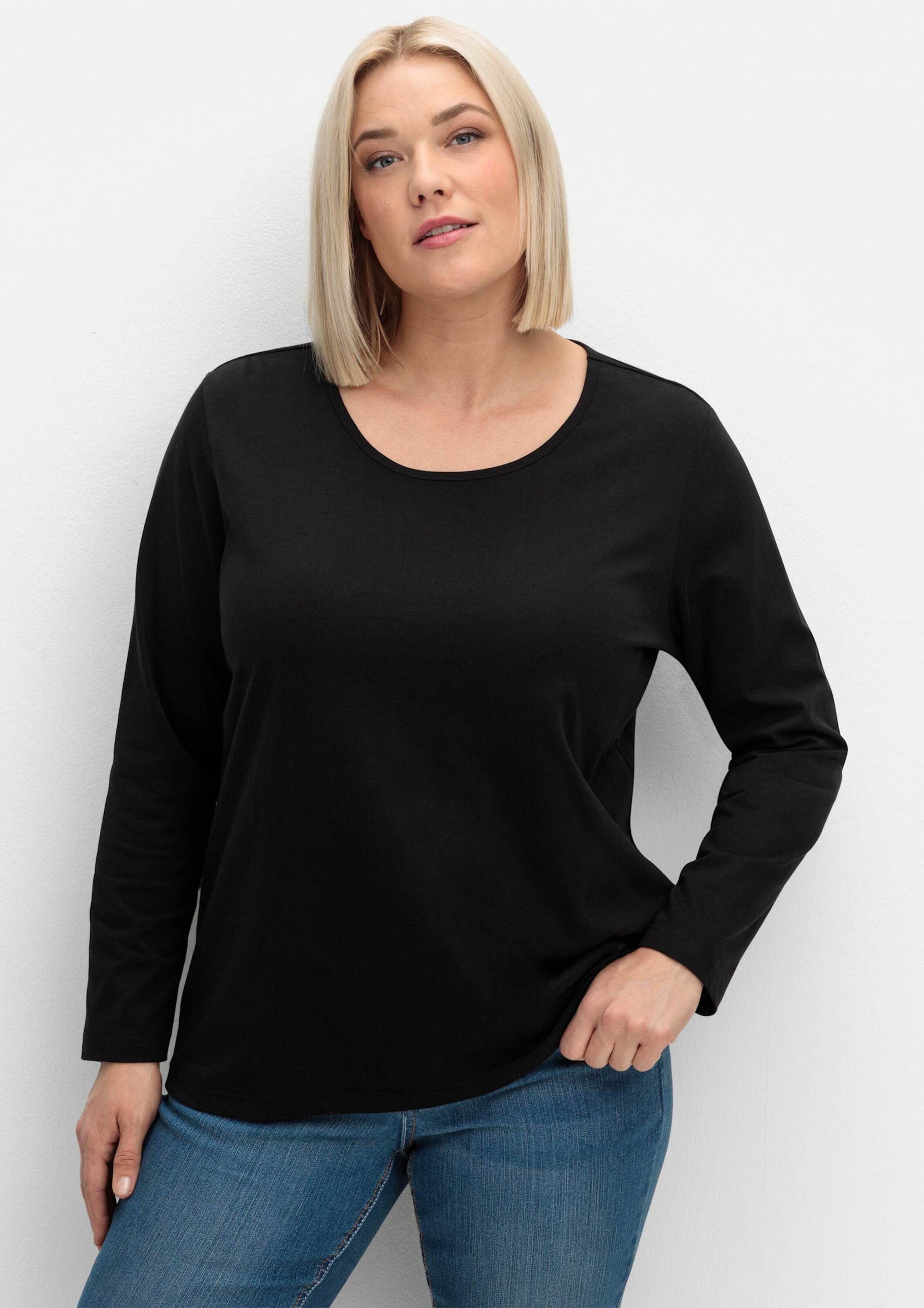 Sieh an! T-Shirt Langarm-Shirt Langarm
