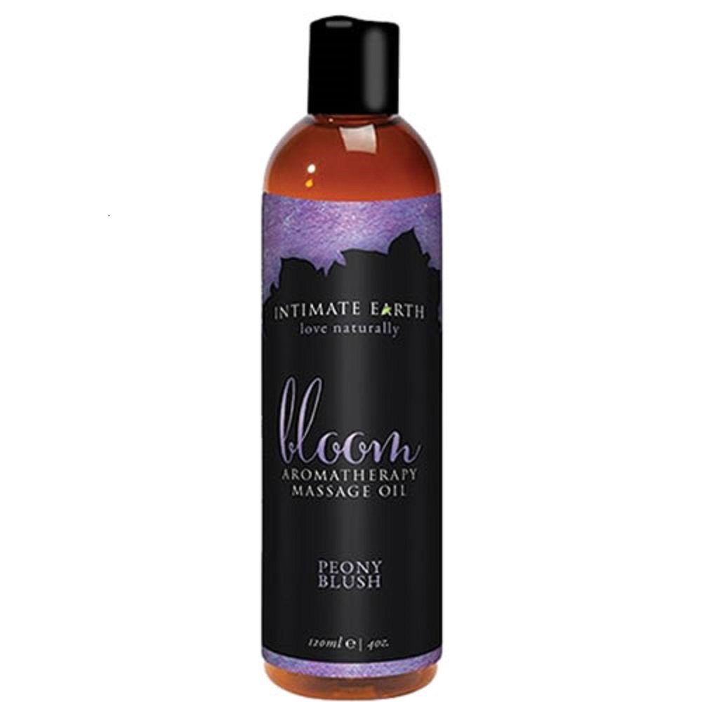 Intimate Earth Massageöl Bloom (Pfingstrose) Flasche mit 120ml, 1-tlg., natürliches Aromatherapie und Massage-Öl