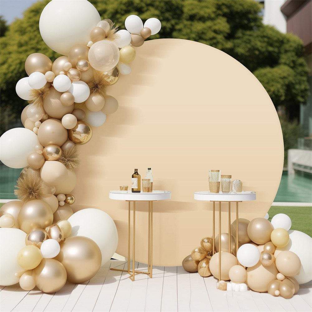 GarveeMore Aufblasbares Partyzubehör Runde Bogen Hintergrund Abdeckung, 6ft/6.5ft/7.2ft Kreis Bogen Stand