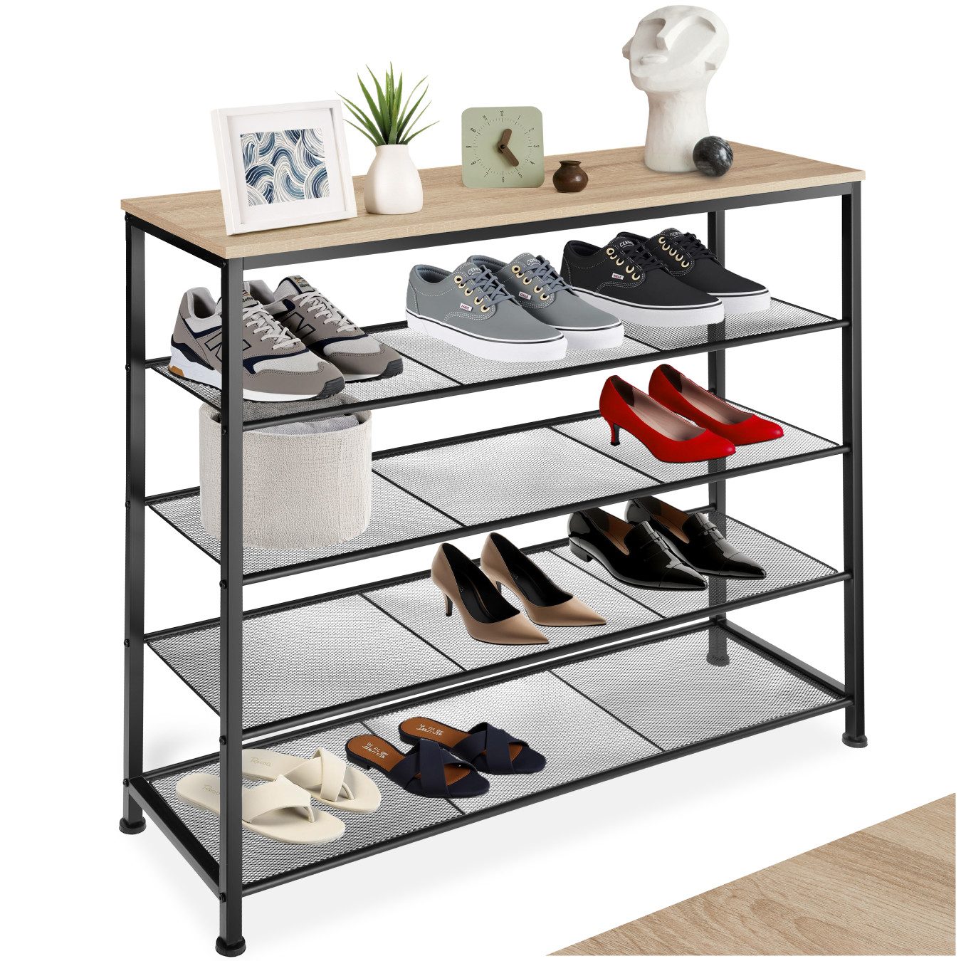 tectake Schuhregal Sheffield, Set 1-tlg., Industrial günstig online kaufen