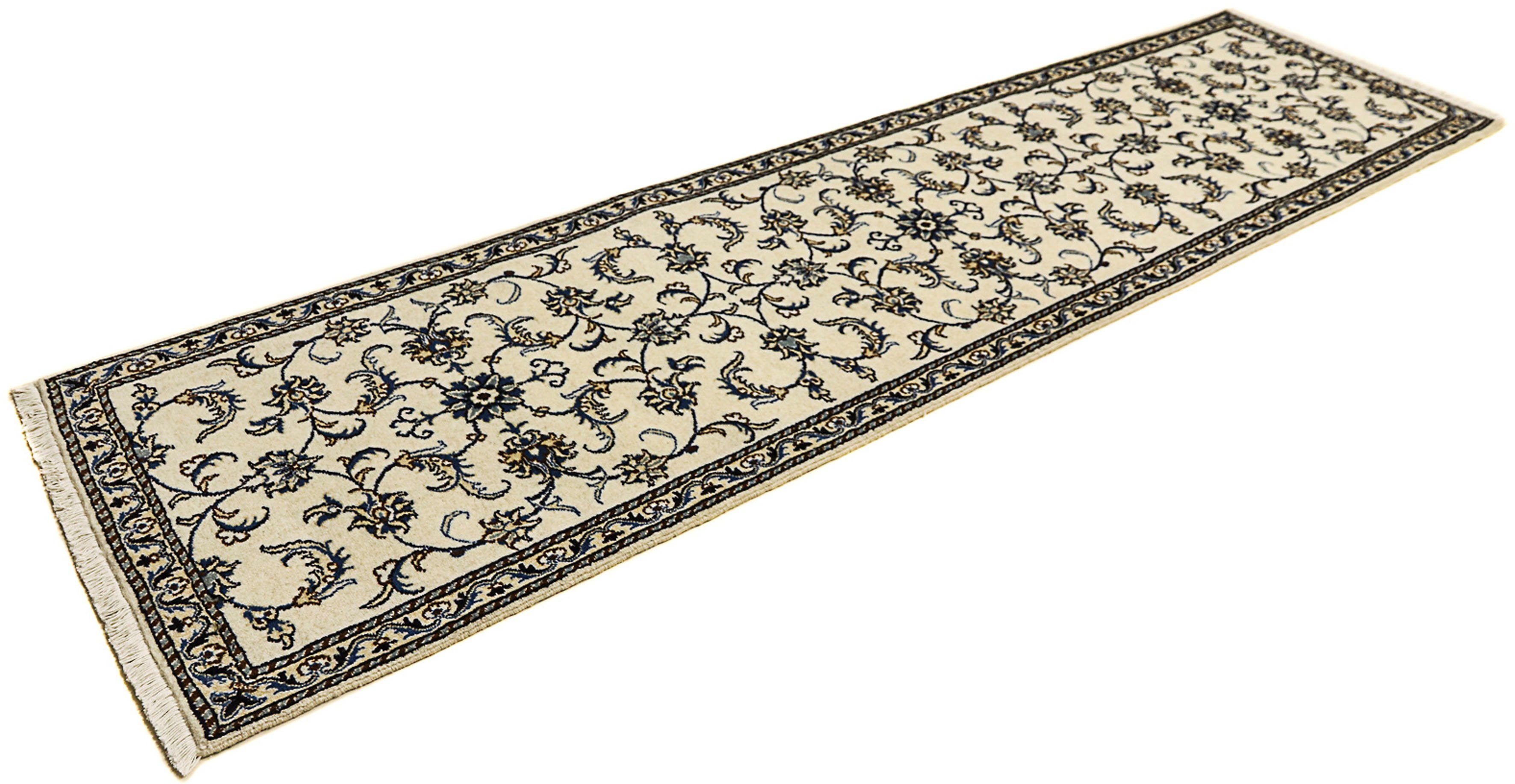 Orientteppich Perser - Nain - 296 x 79 cm - beige, morgenland, rechteckig, Höhe: 12 mm, Wohnzimmer, Handgeknüpft, Einzelstück mit Zertifikat | Kurzflor-Teppiche