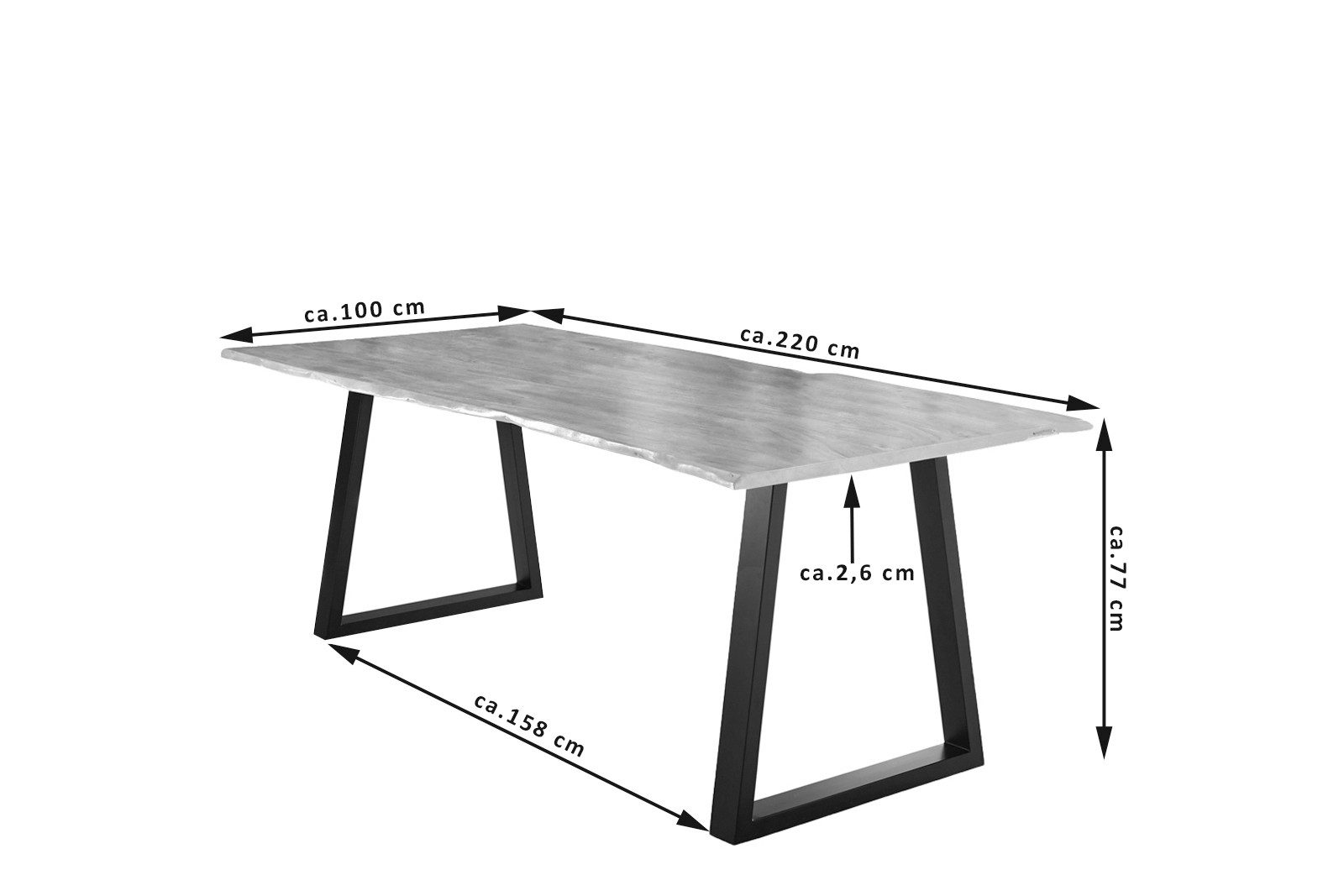 SAM® Baumkantentisch Malo, natürliche Baumkante, Massivholz günstig online kaufen