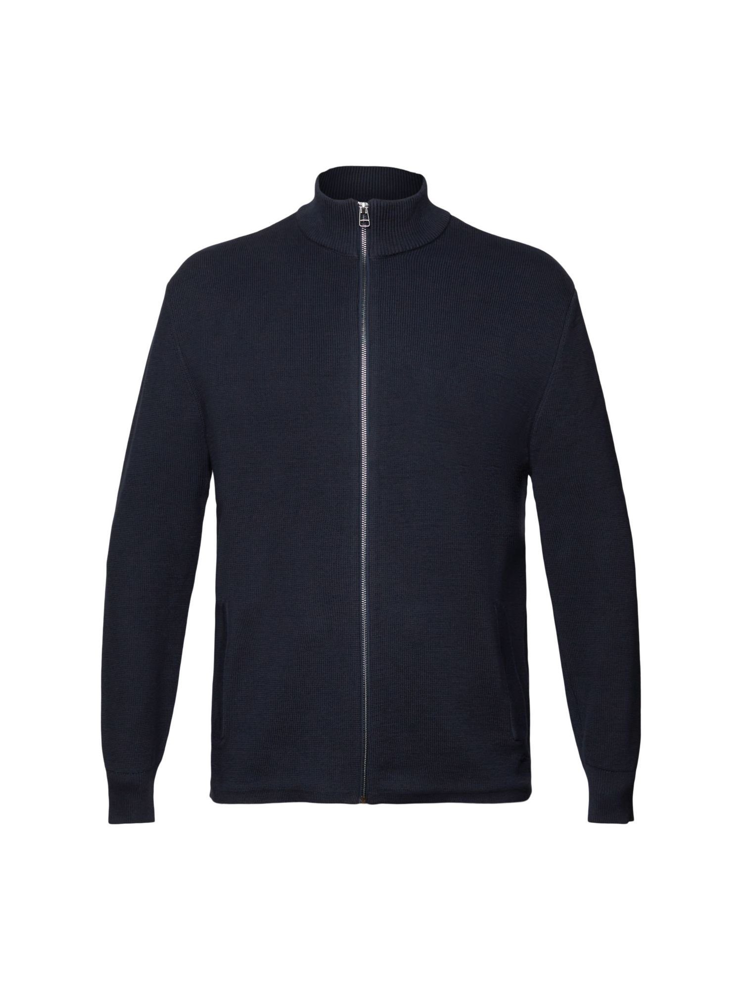 mit 100 NAVY Cardigan Baumwolle Strickjacke Reißverschluss, % Esprit (1-tlg)