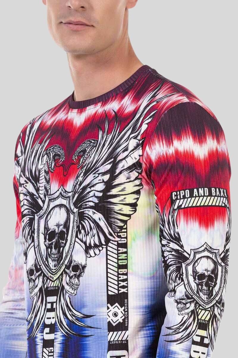 Cipo & Baxx T-Shirt Sweatshirts mit Print und Farbverlauf