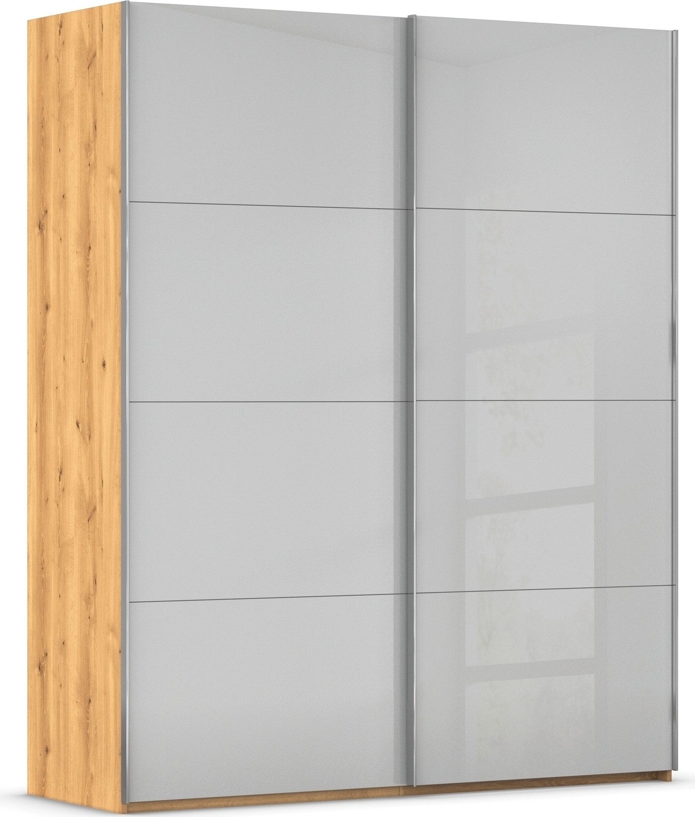 rauch Schwebetürenschrank Kleiderschrank Schrank Garderobe Schlafzimmerschrank SCALE-FYRA edle viergeteilte Türen mit Glas-Front viele Farben MADE IN GERMANY