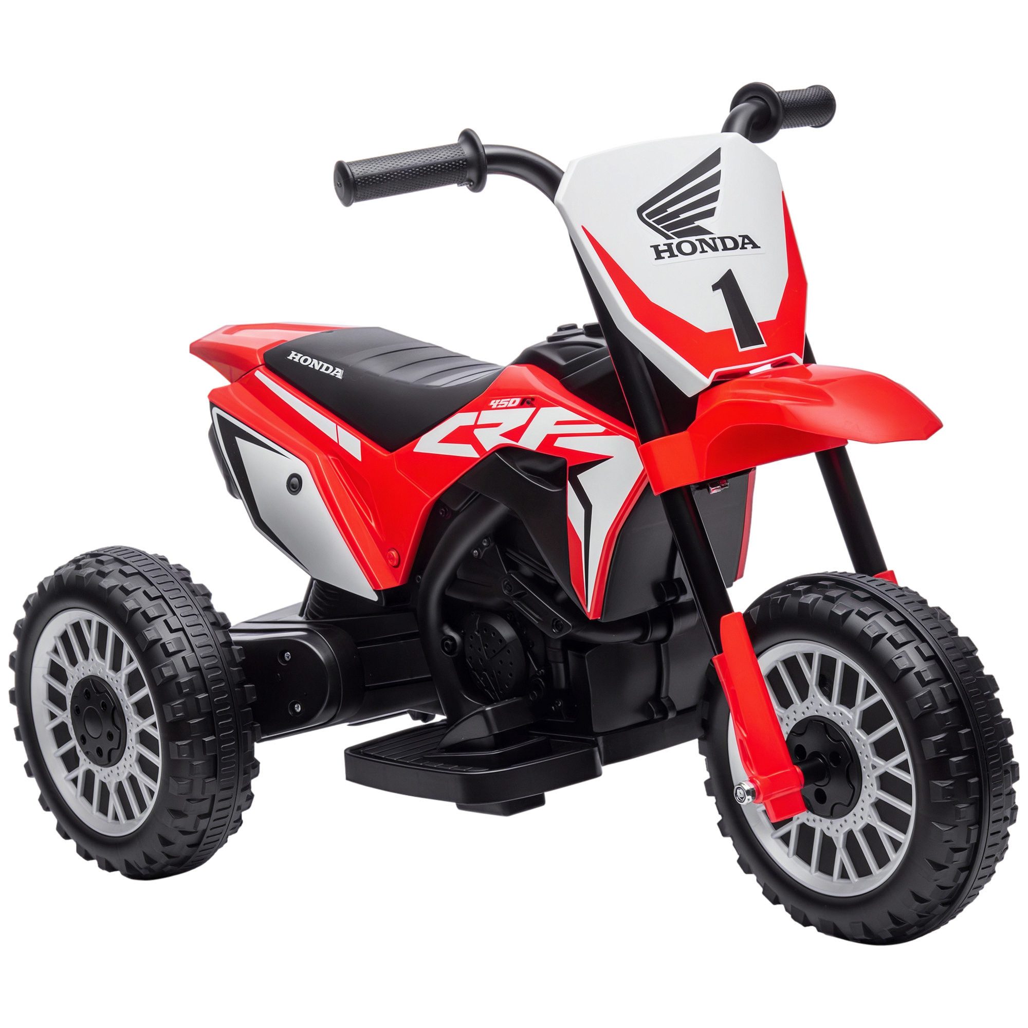 HOMCOM Elektro-Kindermotorrad Elektromotorrad mit Hupe, Startup-Musik, Kinder Elektro Motorrad, Belastbarkeit 25 kg, (1-tlg), für 18-36 Monate, Rot