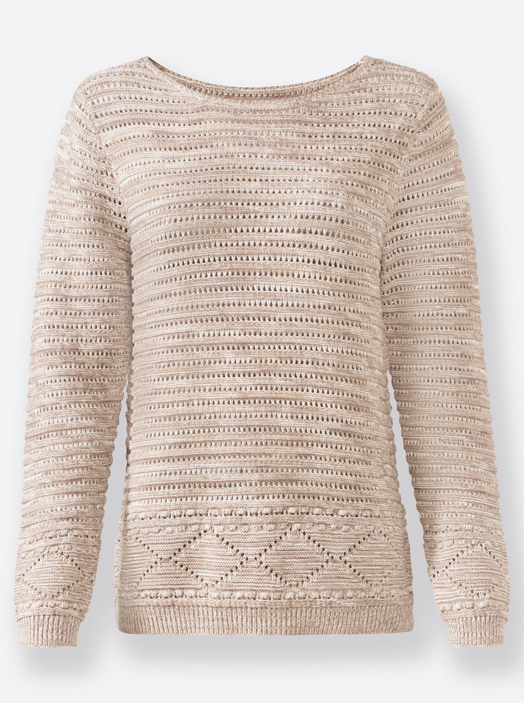 Strickpullover Pullover Langarm Ajour