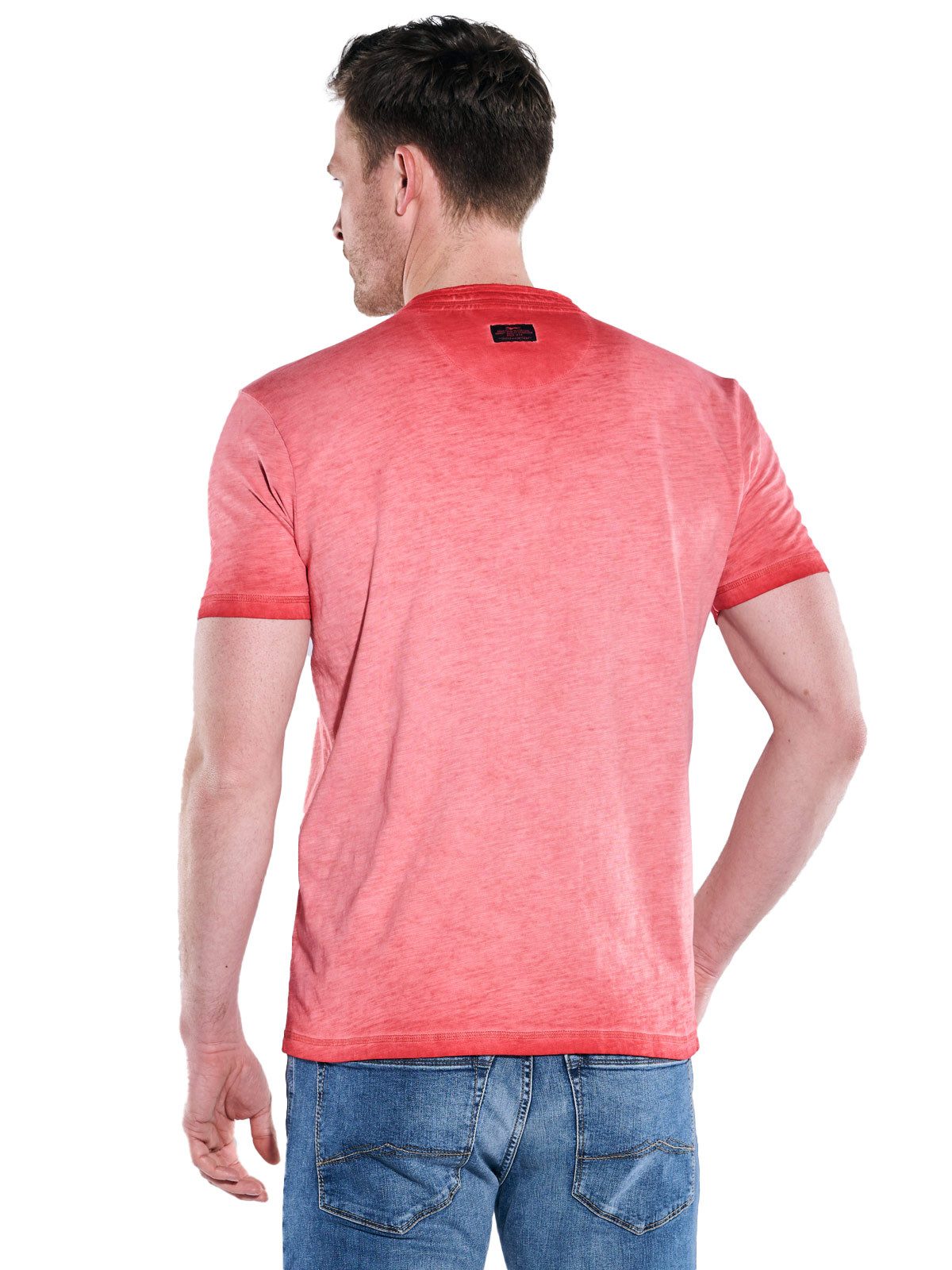 Engbers T-Shirt Herren Henley-Shirt uni, Hellrot