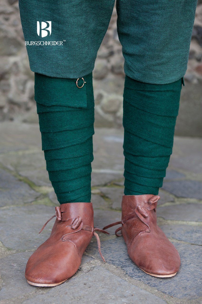 Burgschneider Ritter-Kostüm Wadenwickel Wolle Aki Wikinger 2 x 3,8 m Grün