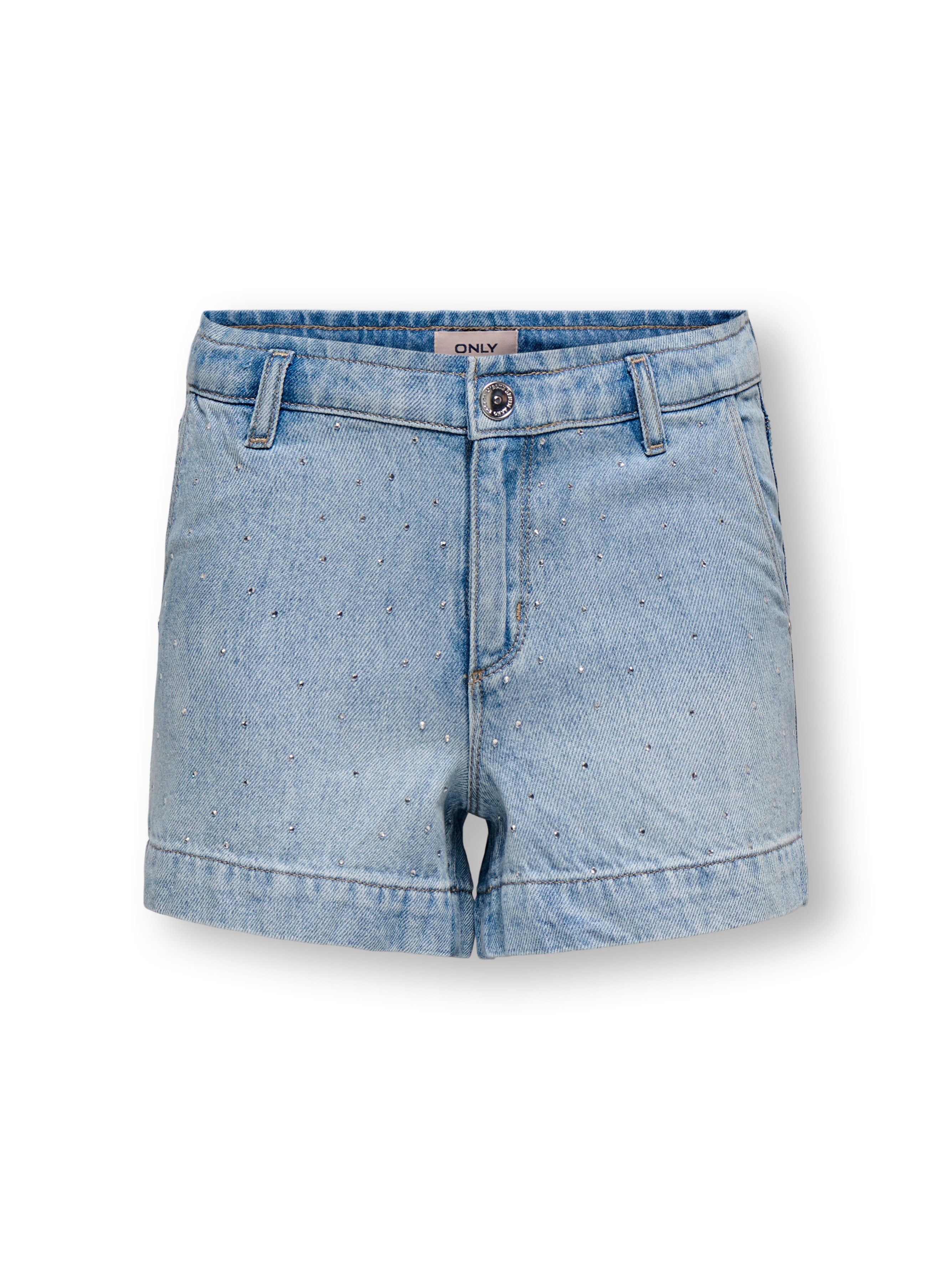 KIDS ONLY Jeansshorts KOGCOMET WIDE RHINESTONE SHORTS DNM (1-tlg)