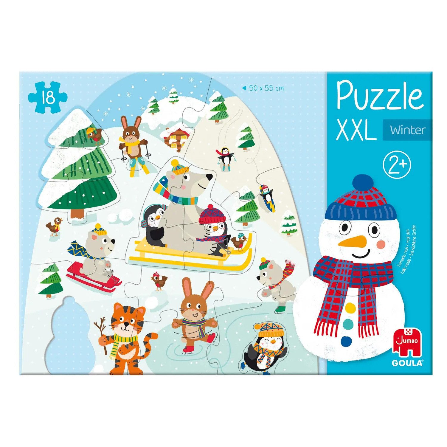 Jumbo Spiele Puzzle GOULA XXL Winter-Puzzle - 18 Teile, 18 Puzzleteile