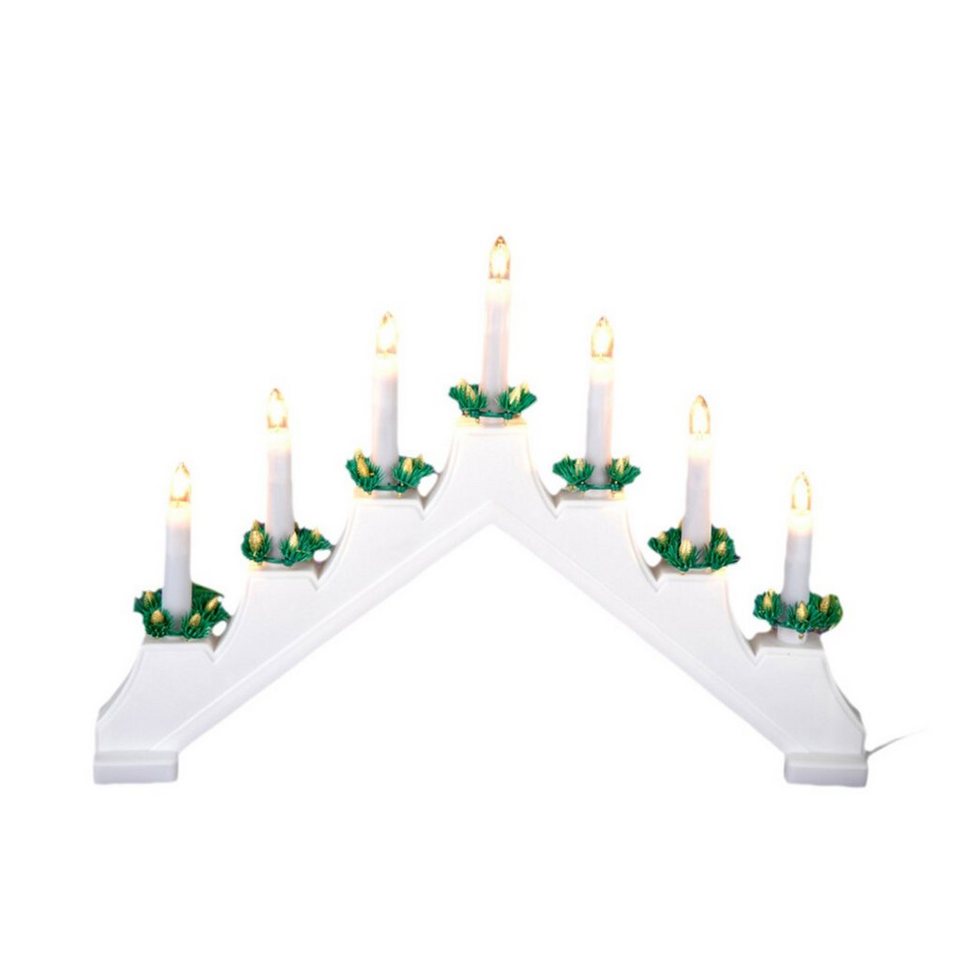 HTI-Living Schwibbogen Schwibbogen mit 7 Lampen, Lichterbogen Kerzenbrücke  Weihnachtsdeko