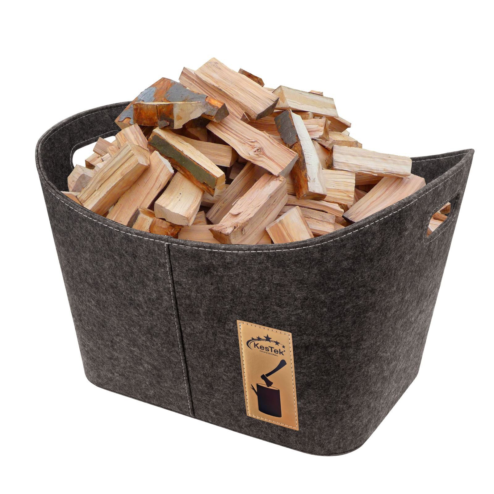 KesTek Kaminholzkorb Holzkorb / Filzkorb Nepal, 550x405x355 mm günstig online kaufen