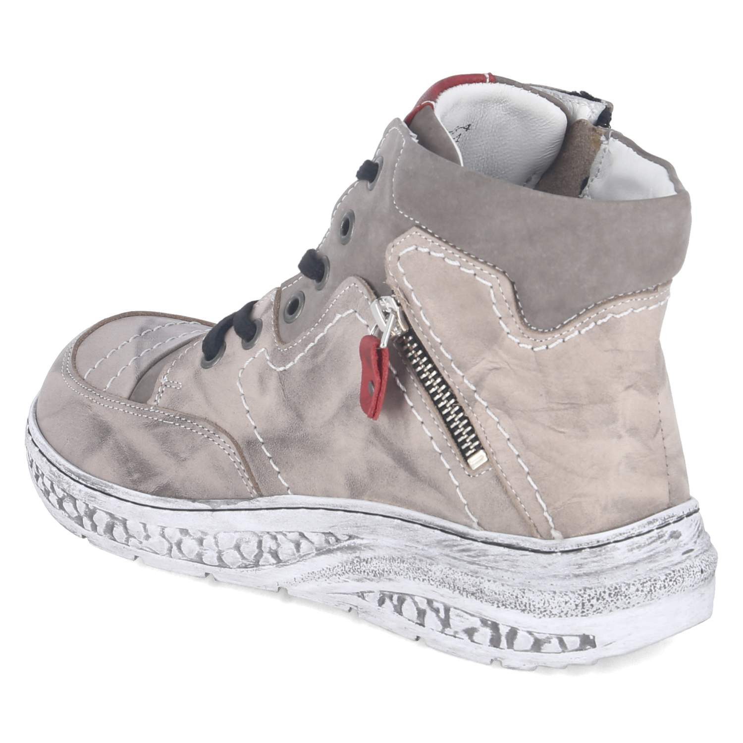 KRISBUT Krisbut 3298-3 PO Damen Glattleder grau Schnürstiefel