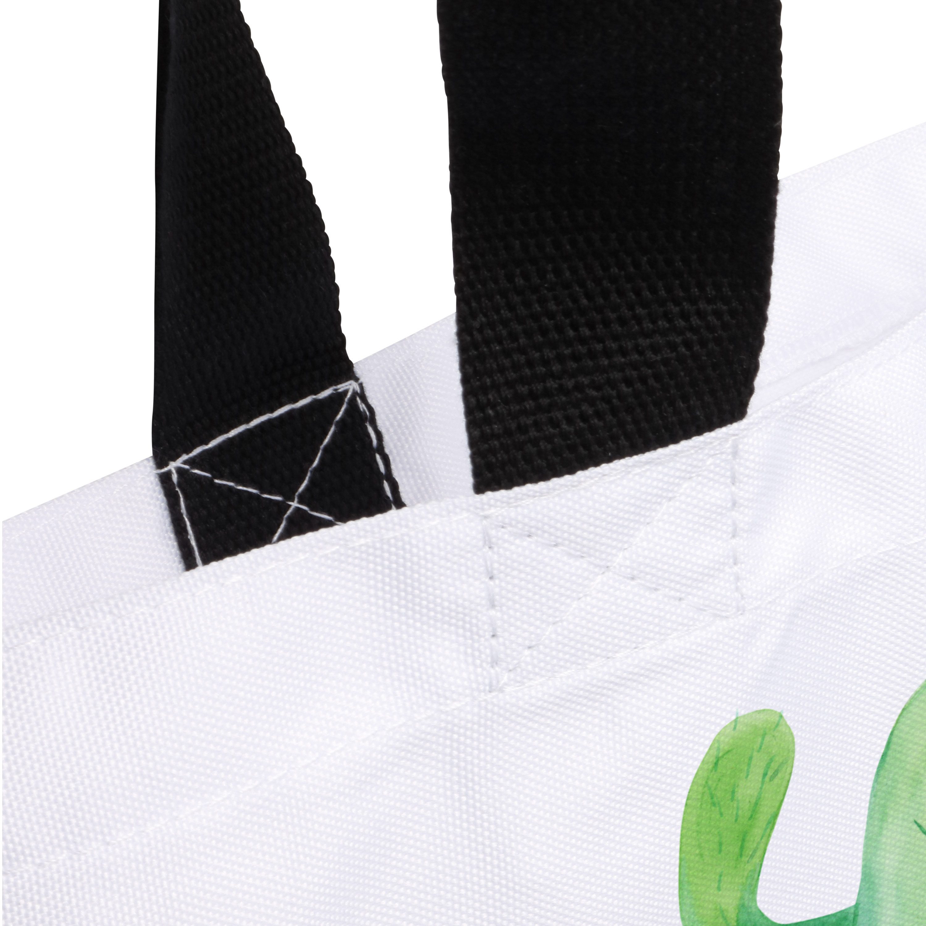 Mr. & Mrs. Panda Shopper Kaktus Happy, Schultasche, Weiß, Mutter, Kollege, Schultasche, Tasche (Packung), Statement-Tasche Spruch Freundin