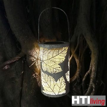 HTI-Living LED Solarleuchte Solarlaterne Blätter/Baum, 2er Set Luna, Solarleuchte Gartenleuchte