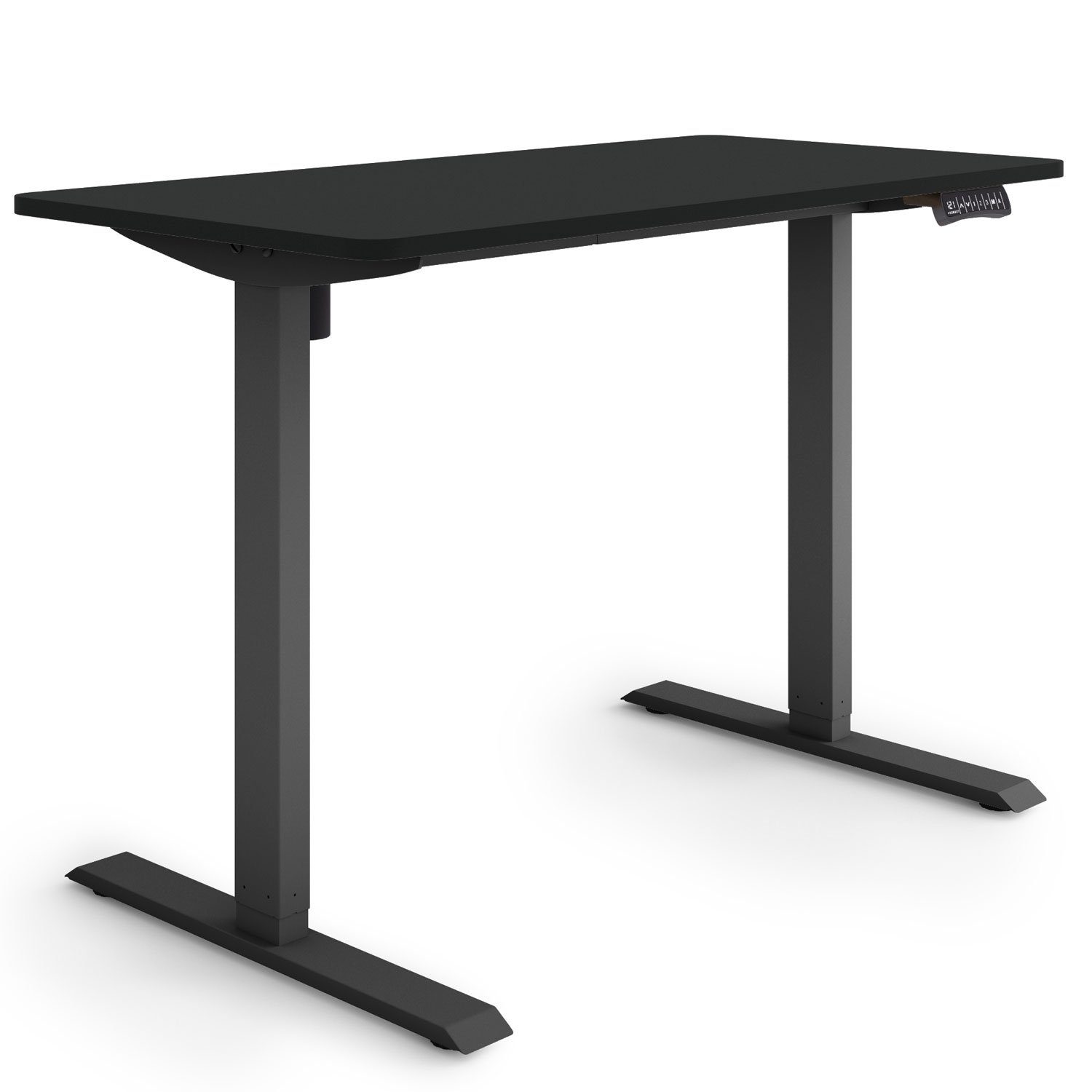 ESMART Schreibtisch ESMART Germany, ETX-121 Elektrisch höhenverstellbarer Schreibtisch Rahmen: Schwarz / Tischplatte: 120 x 60 cm Schwarz