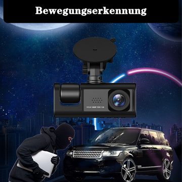 Novzep 3-Kamera 1080P Fahrrekorder Auto mit 170° Weitwinkelobjektiv Dashcam