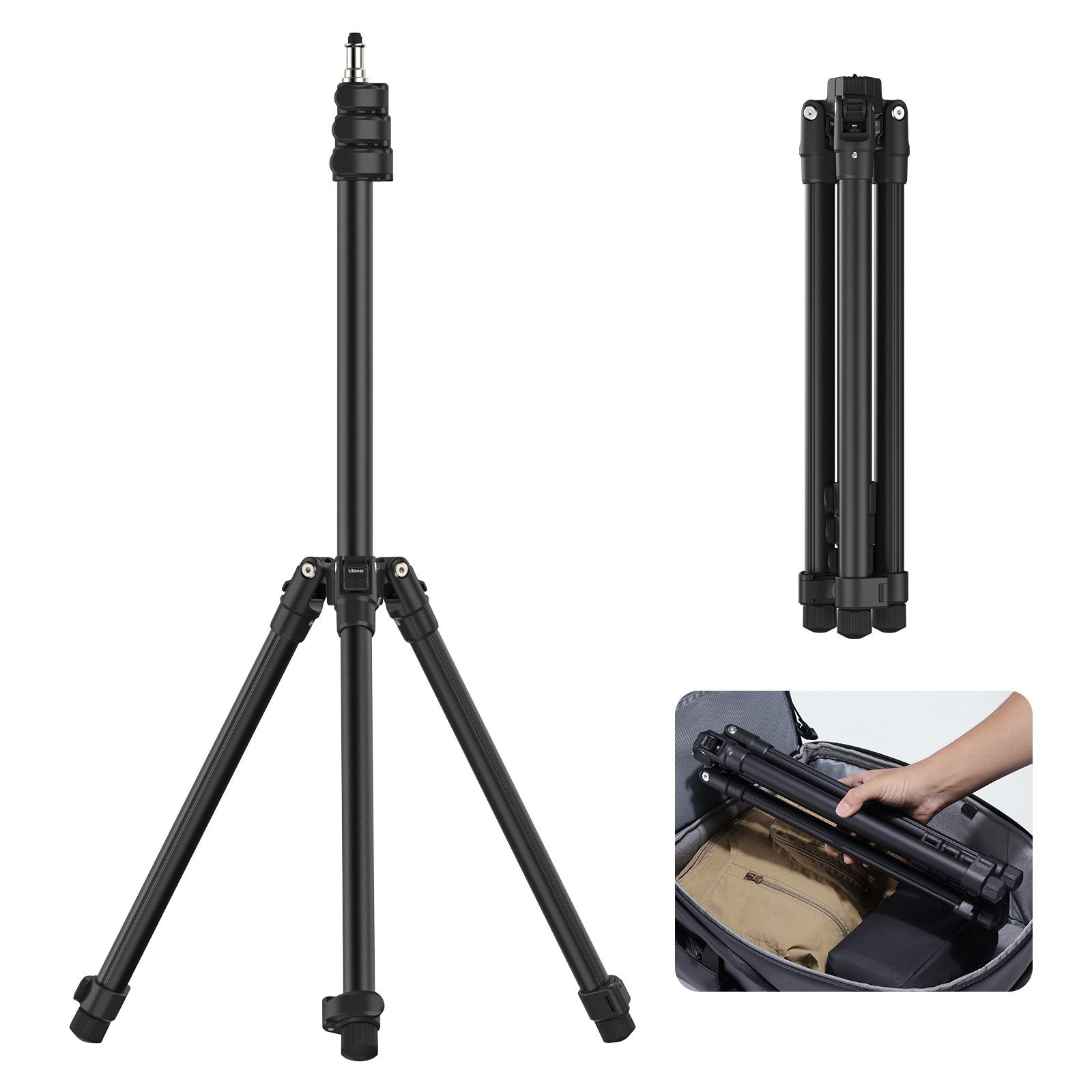 ULANZI Verstellbares tragbares Stativ Reversibles Lichtstativ für Softbox Kamerastativ