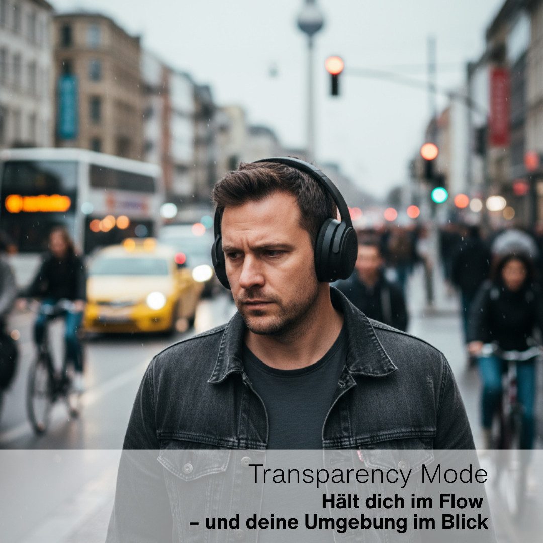 Telefunken ARCO STYLE Bluetooth-Kopfhörer (Funk, Bluetooth, Abnehmbares Kabel, Faltbar, ANC + Transparency)