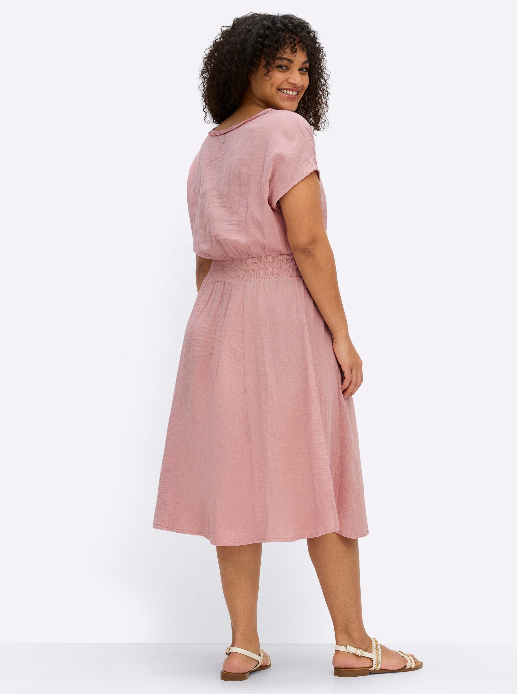 Sheego Etuikleid Kleid Kurzarm .