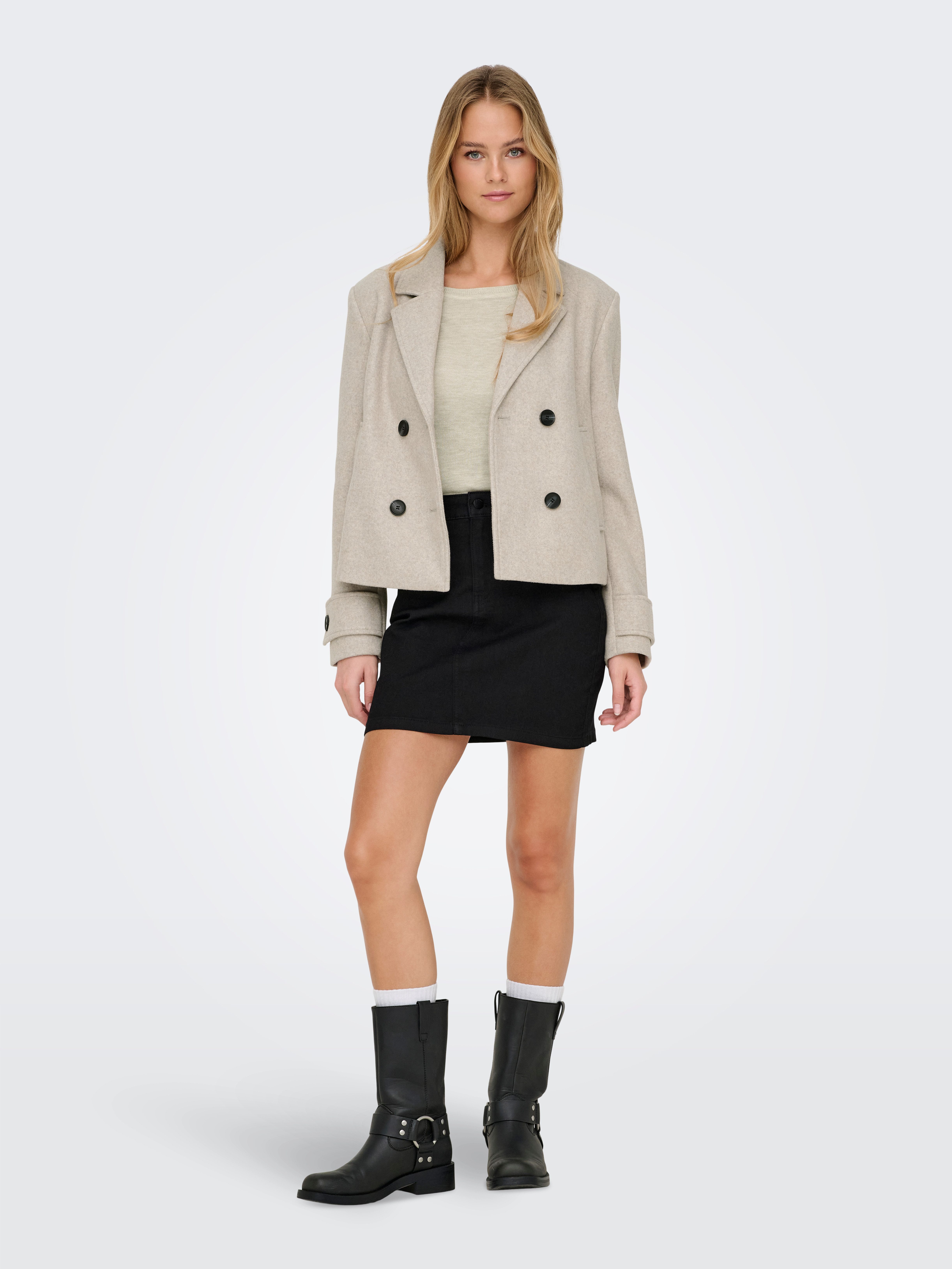 ONLY Kurzjacke ONLFREJA LIFE SHORT DB JACKET OTW NOOS Kunstfaser – Bild 4 von 5